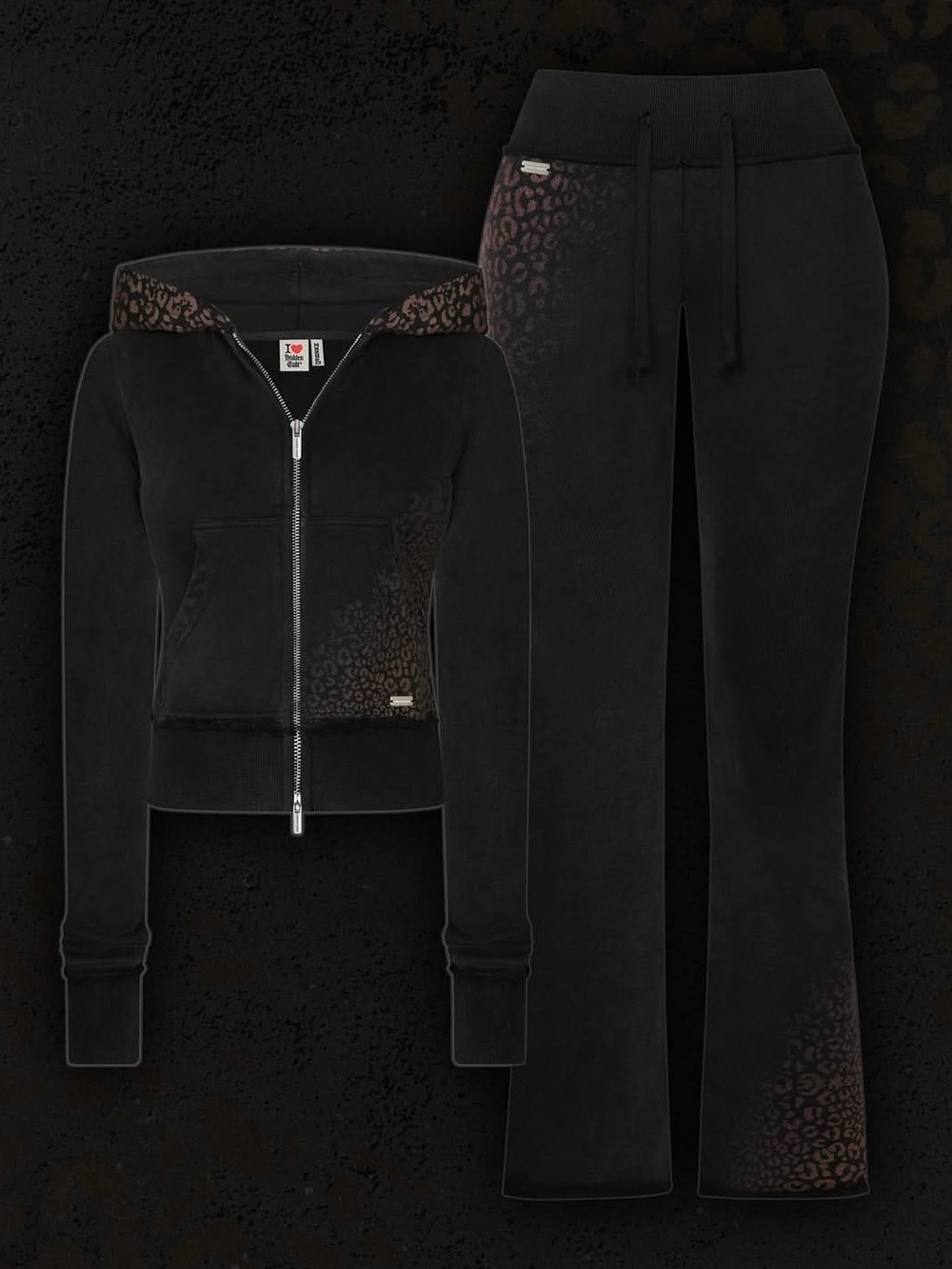 Hidden Cult Vintage Black Cheetah Zip Hoodie XXL. Brand New with dust bag